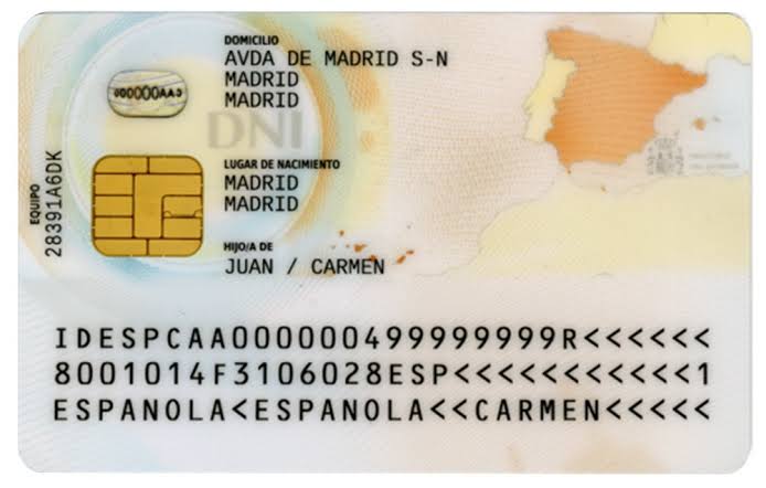 DNI Reverso Carmen